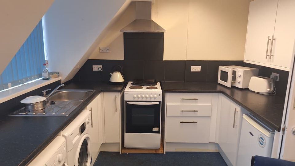 The communal kitchen at the SAIL property